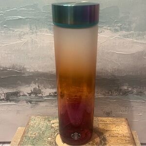 Starbucks RAINBOW OMBRE 18oz Glass Water Bottle 2020